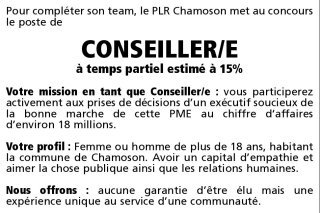 Le PLR de Chamoson innove